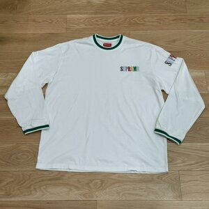 Supreme New York Multi Color Embroidered Logo L/S Top FW20 MEDIUM